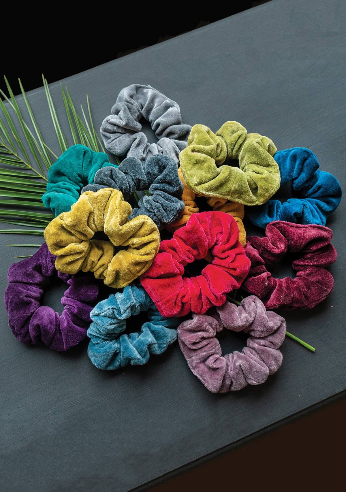 Cotton Velvet Cut Off Scrunchies