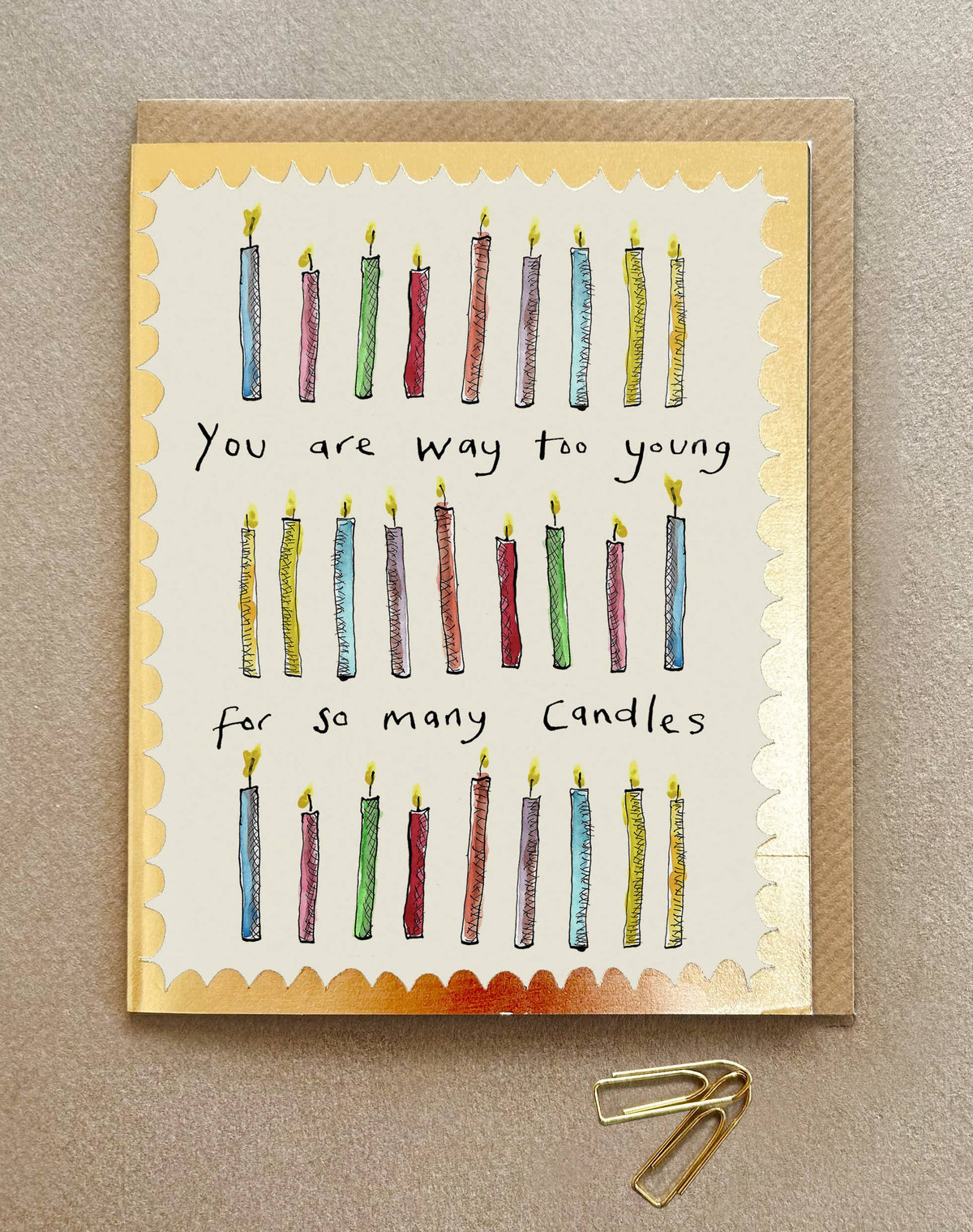 'Way too young ' Greetings Card - FP3452