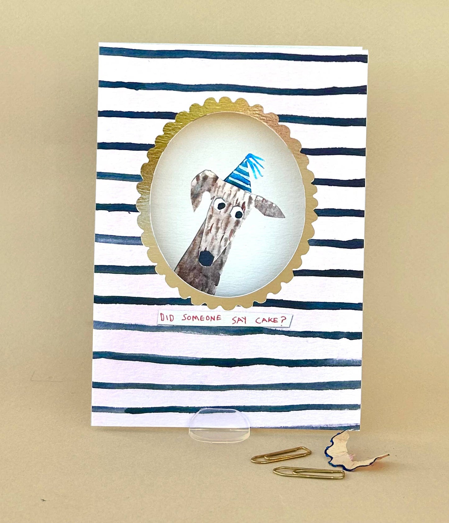 ' Did Someone Say Cake? (Framed)' Greetings Card FP3616