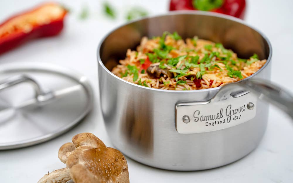 Classic 20cm Stainless Steel Triply Saucepan with Lid