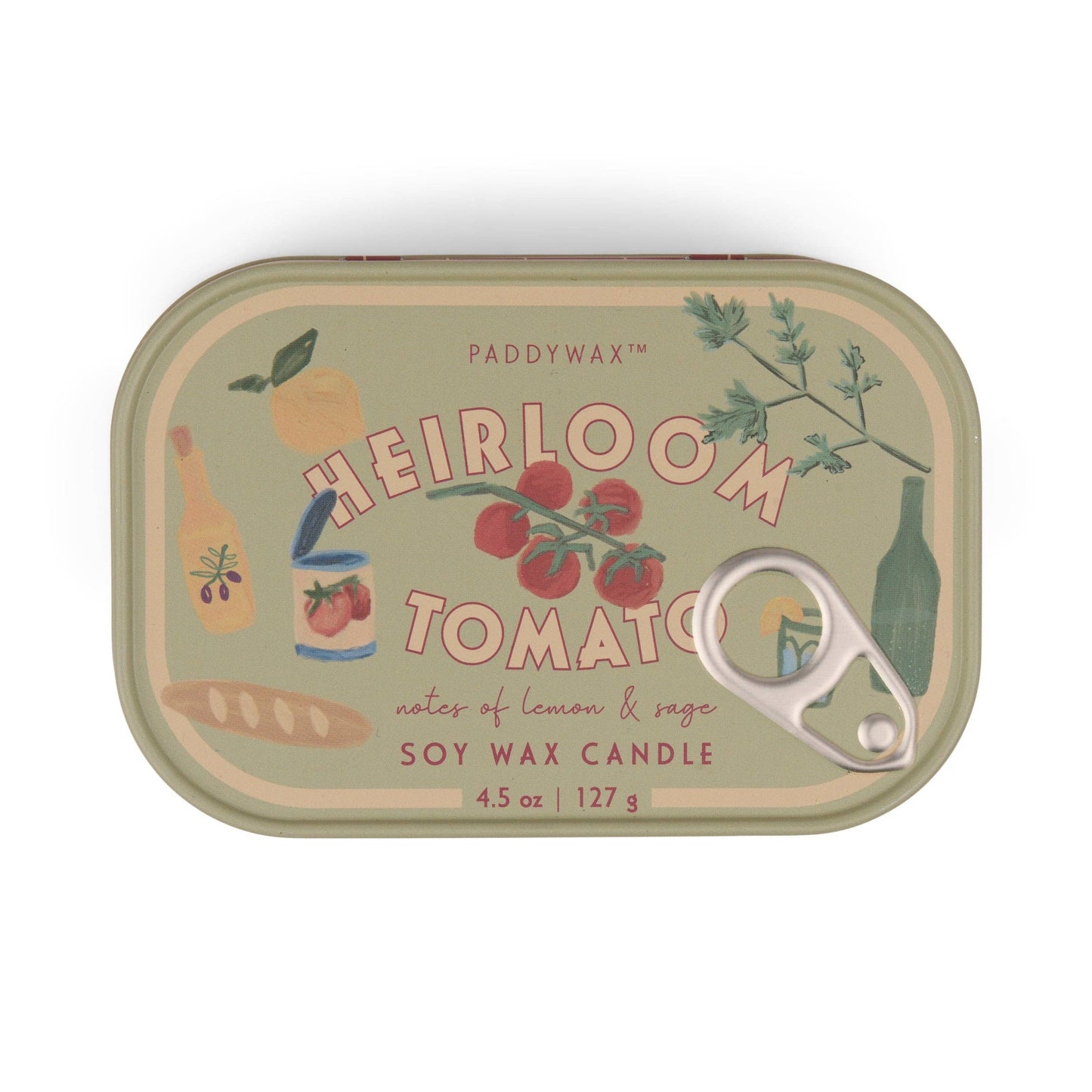Paddywax Bistro Tomato Tin Candle - Heirloom Tomato