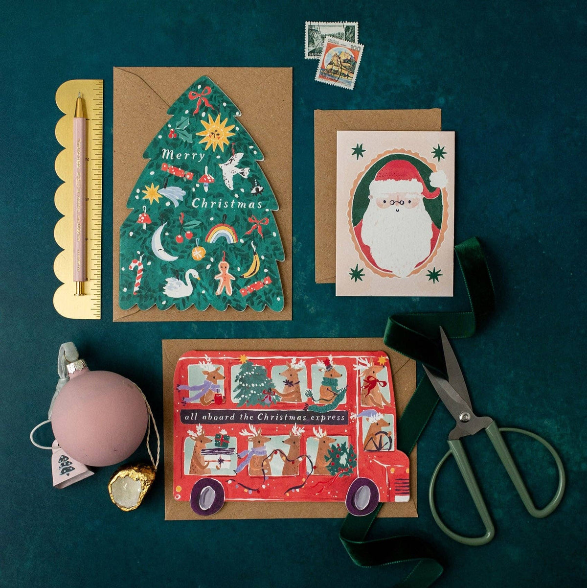 Santa Mini Christmas Card | Holiday Cards | Christmas 2026