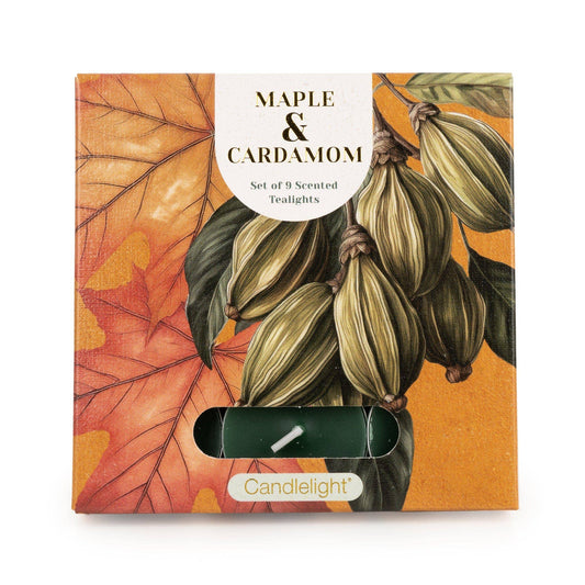 Set of 9 Tealights - Maple and Cardamom 6pk