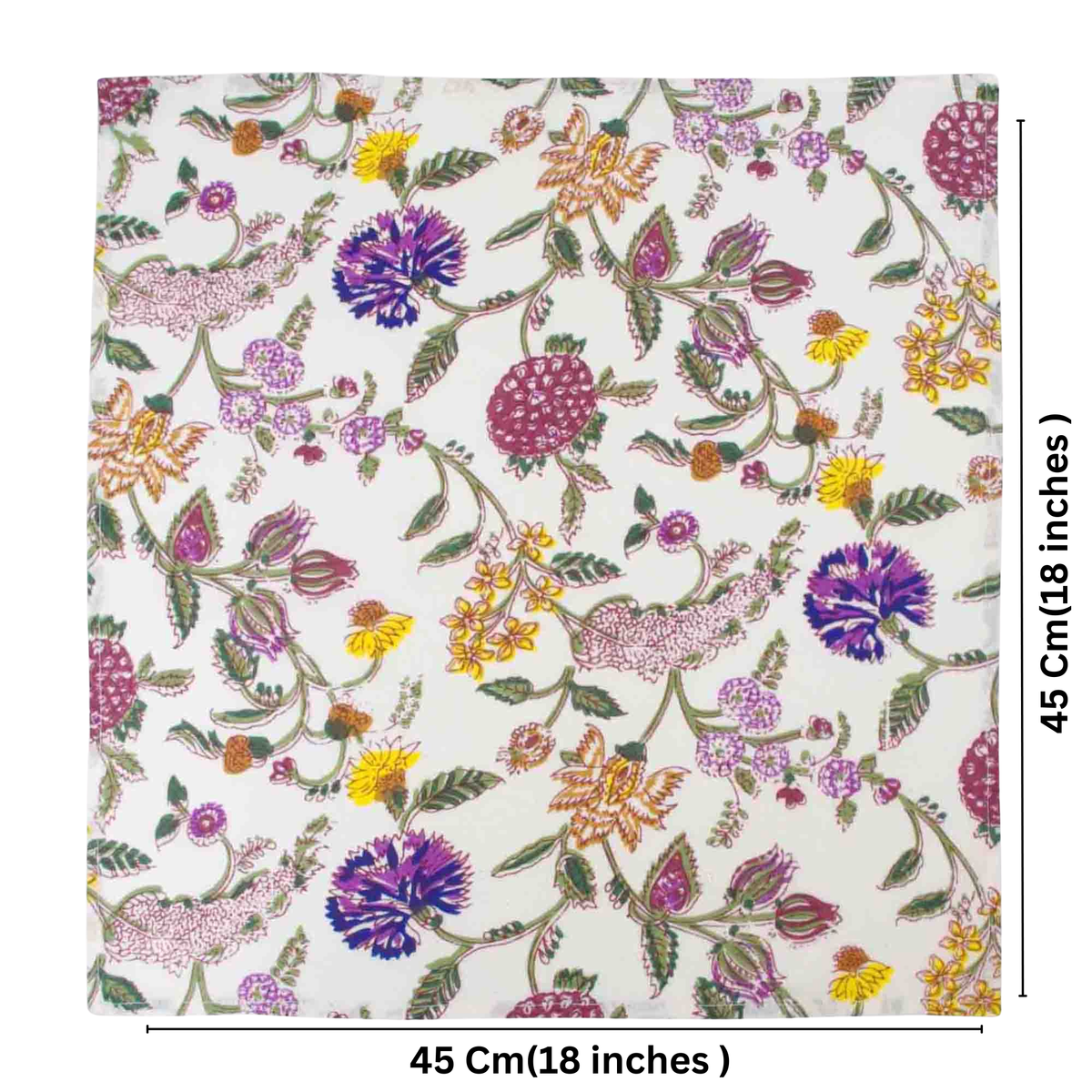 Dinner napkins  - Set of 10pc Multicolour 18'' Napkins S2