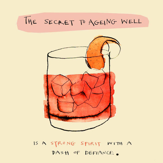 'Ageing Well Negroni' Birthday Greetings Card