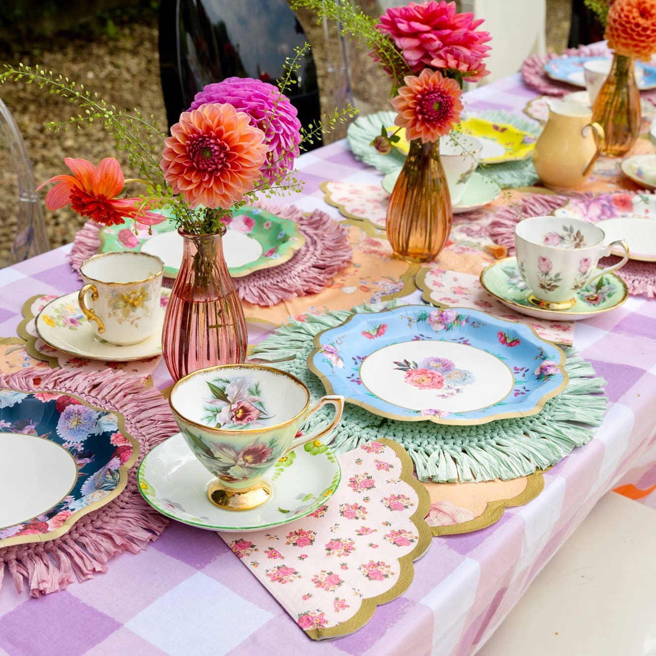 Colourful Raffia Placemats | Starter Set| Summer |