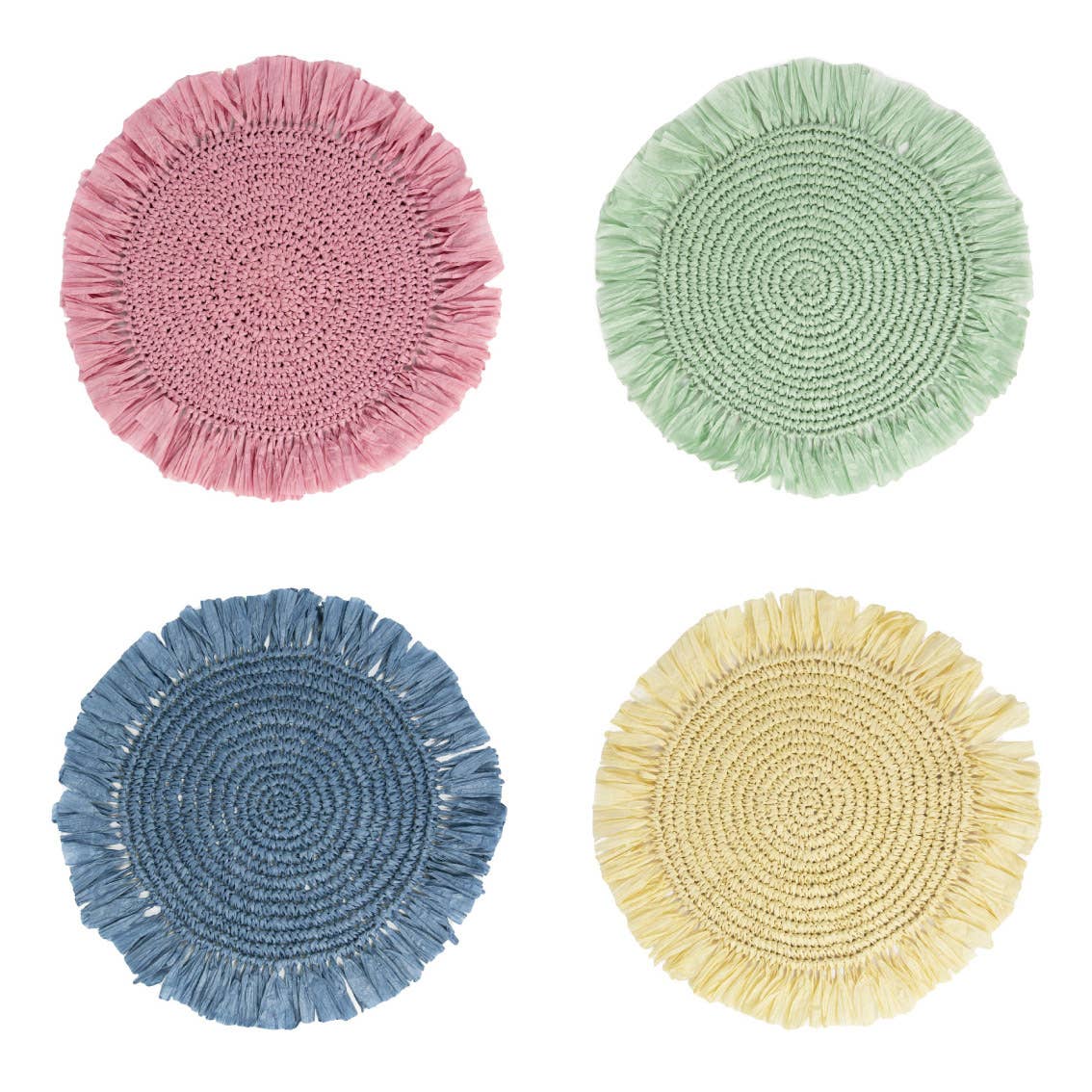 Colourful Raffia Placemats | Starter Set| Summer |