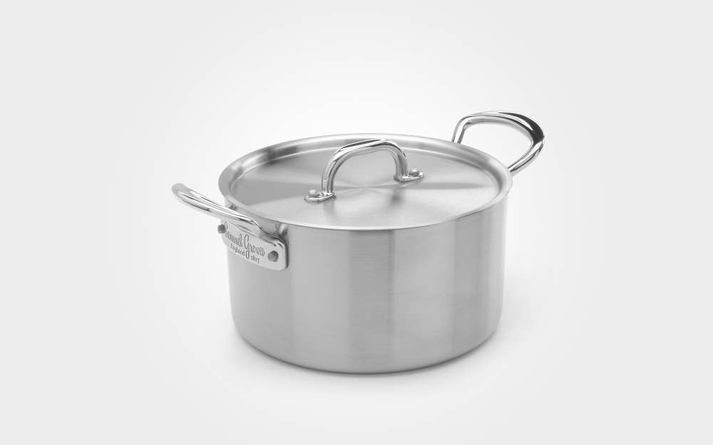 Classic 26cm Stainless Steel Triply Casserole Pan with Lid