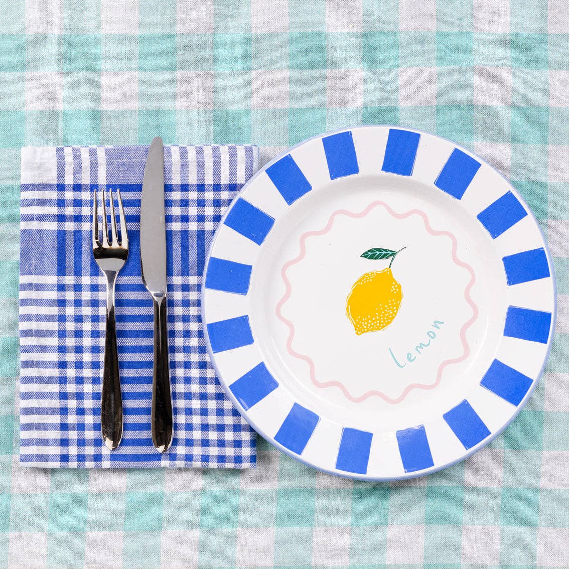 Lemon Enamel Plate - 25cm | Summer Tableware |