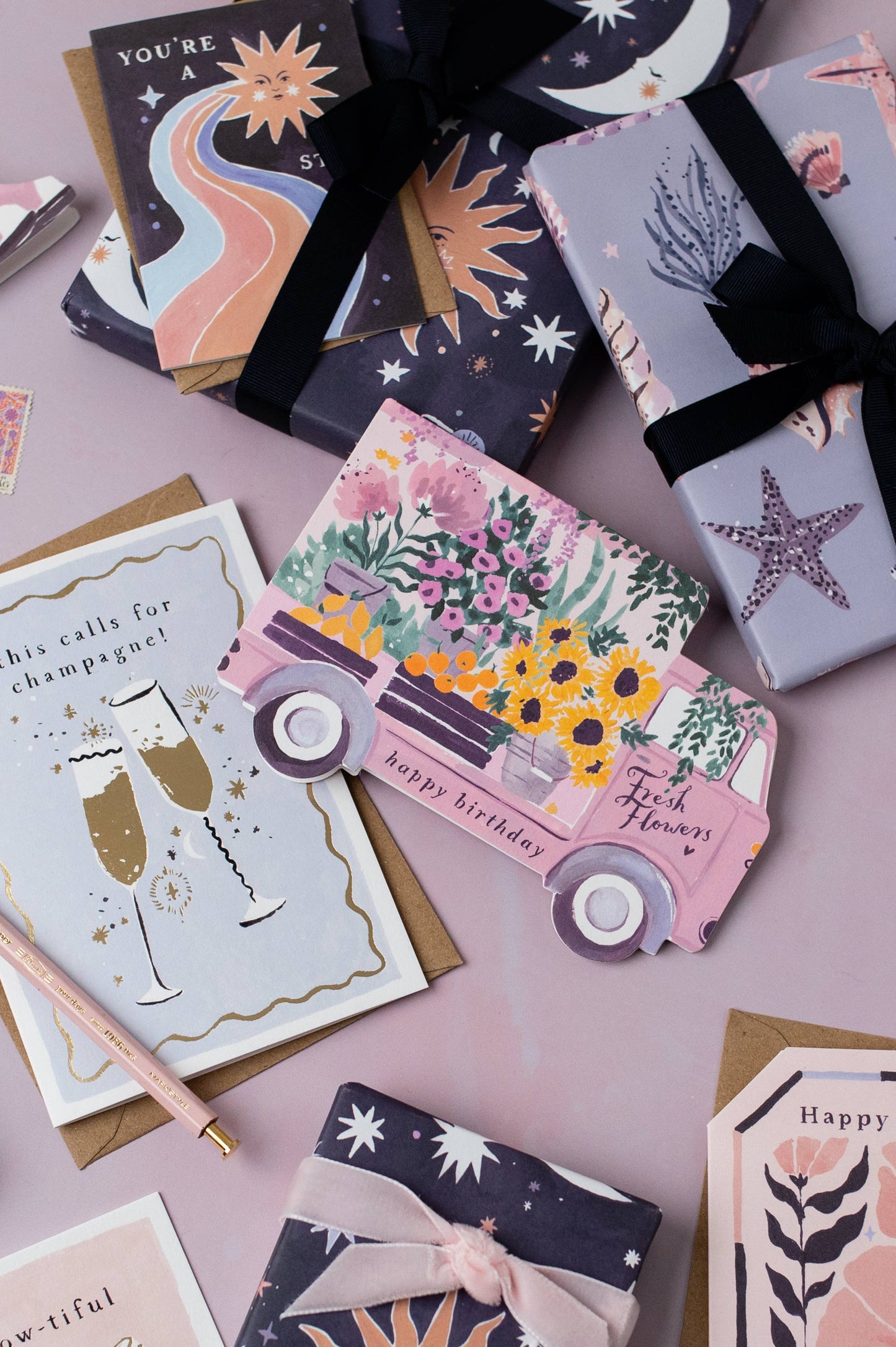 Flower Truck Birthday Card