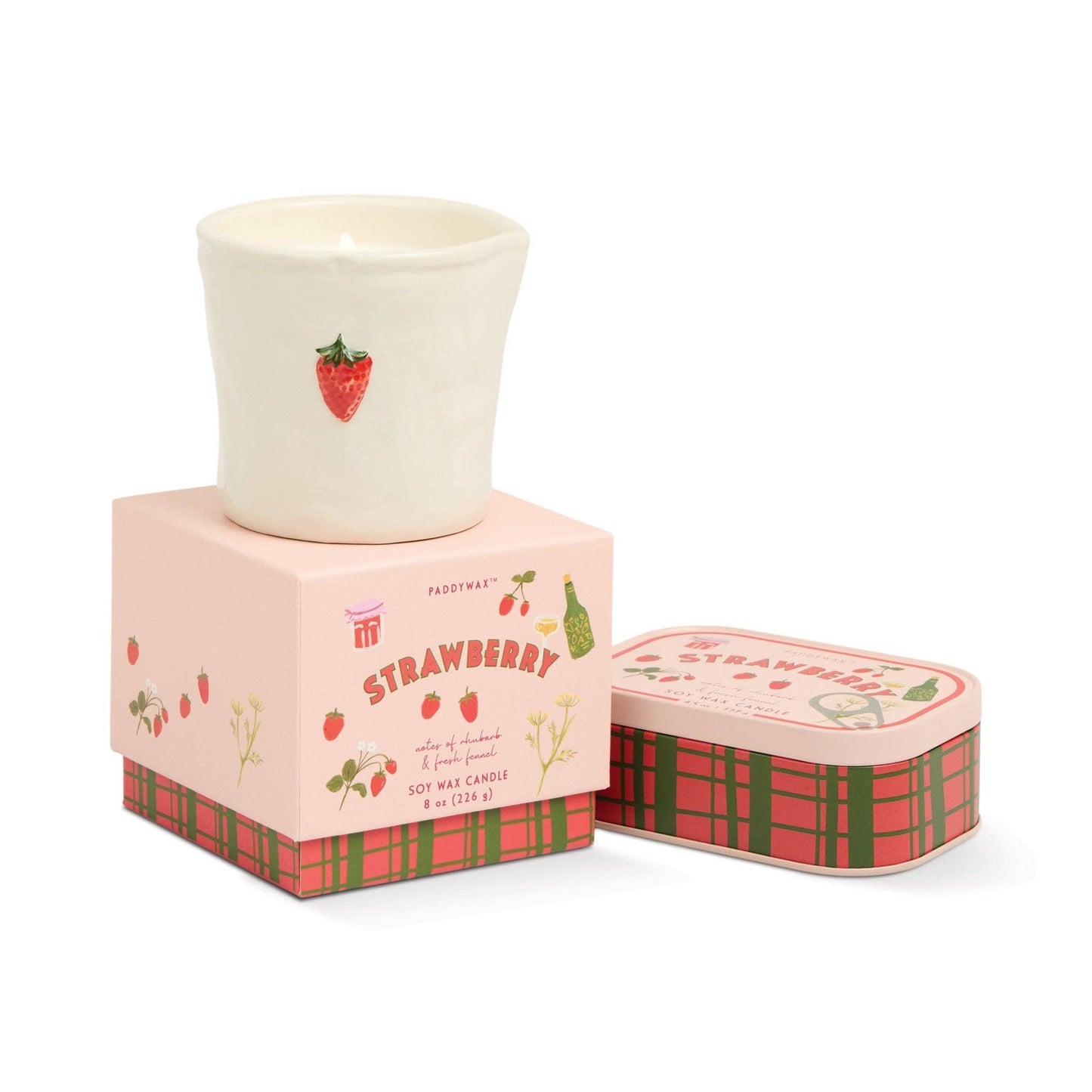 Paddywax Bistro Strawberry Ceramic Candle - Strawberry
