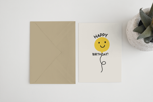 Happy Birthday Balloon A6/5x7 card