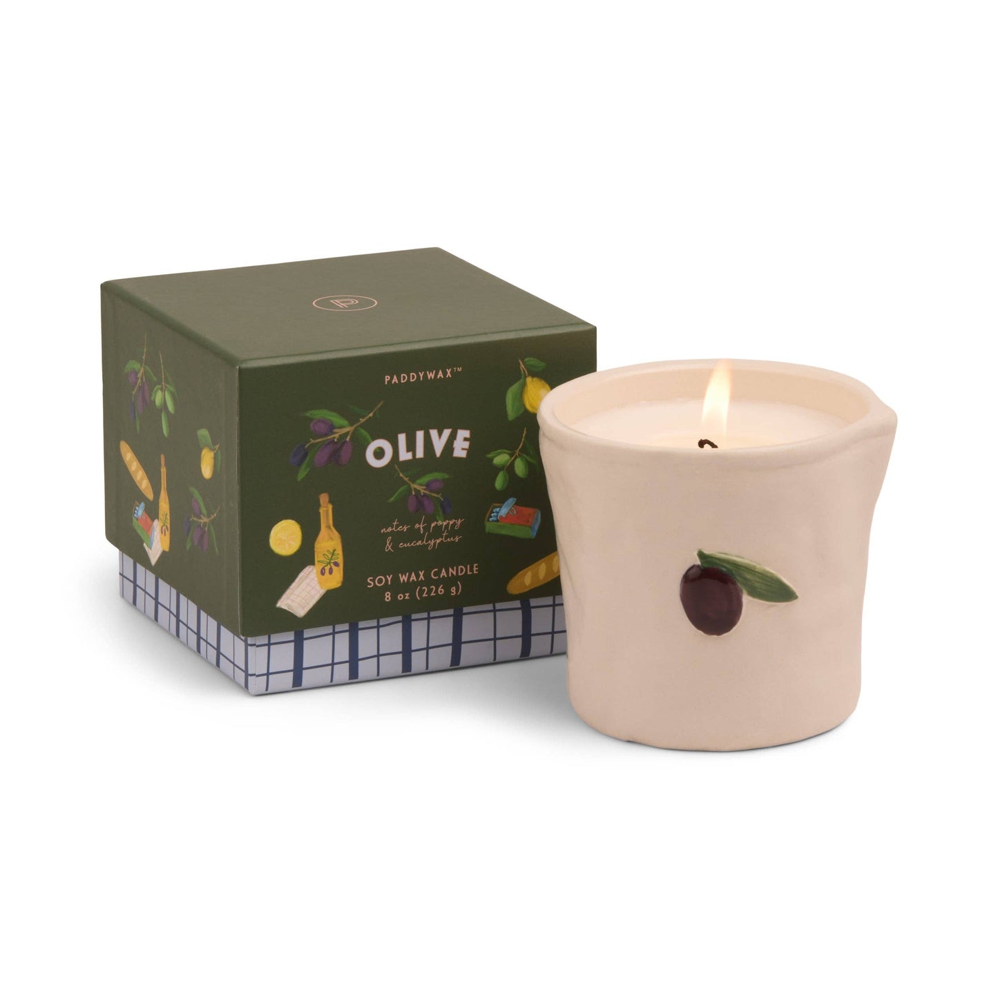 Paddywax Bistro Olive Ceramic Candle - Fig  Olive