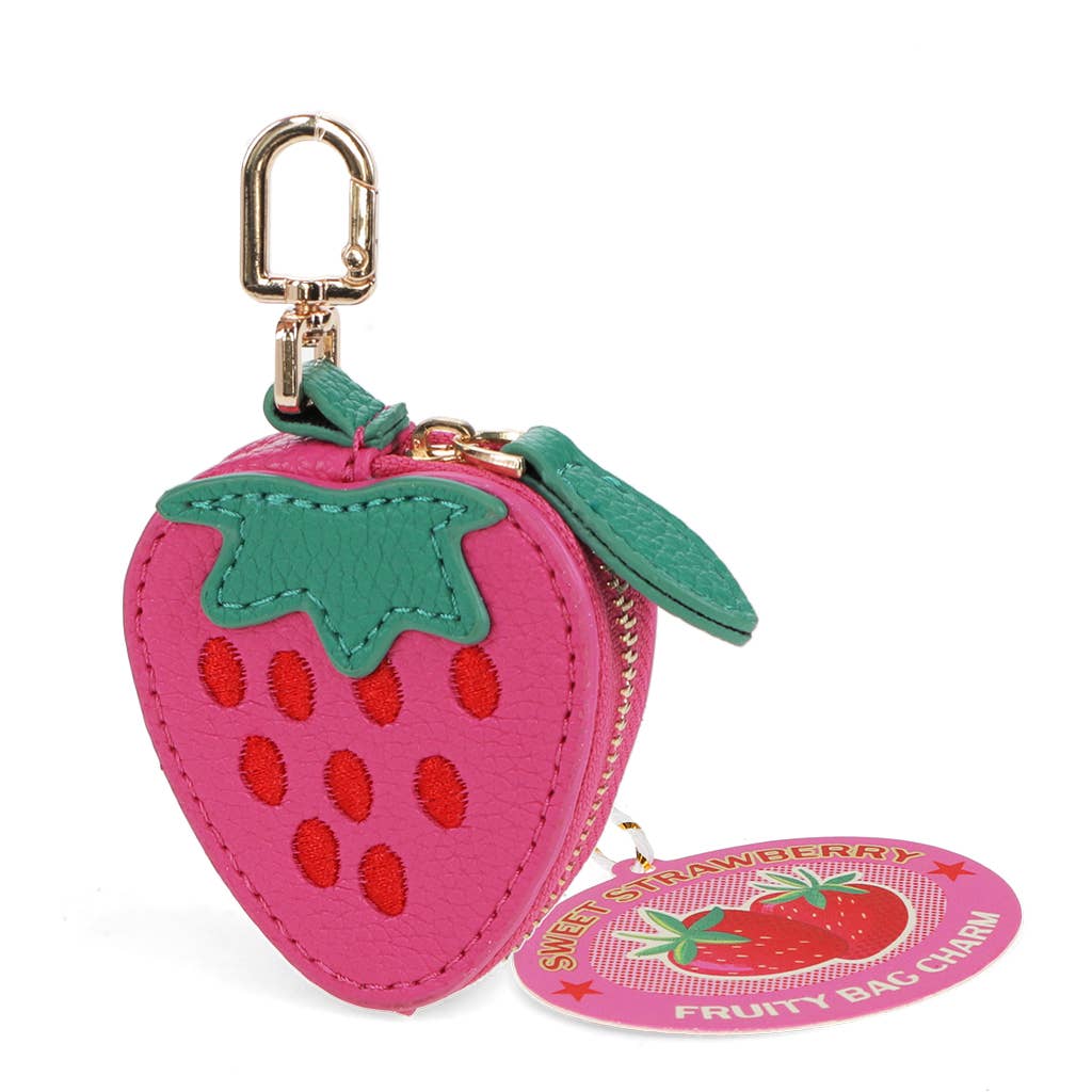 Fruity keyring bag charm - Strawberry