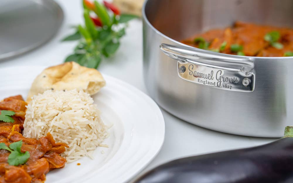 Classic 26cm Stainless Steel Triply Casserole Pan with Lid