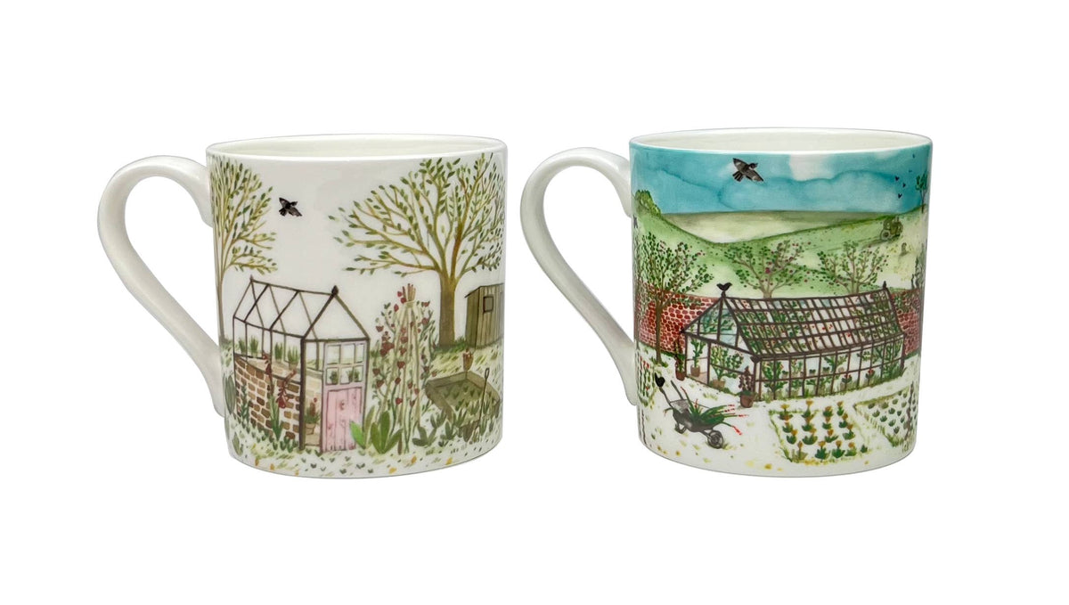 Illustrated Bone China Mug (375ml) - Herb Garden