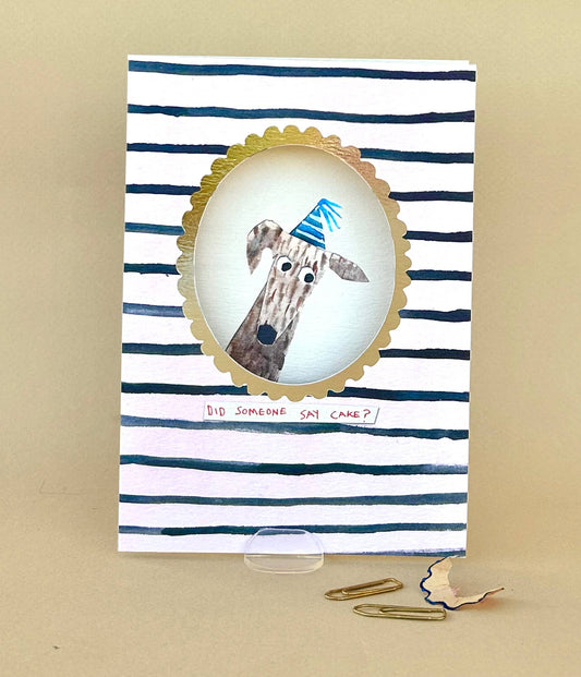 ' Did Someone Say Cake? (Framed)' Greetings Card FP3616