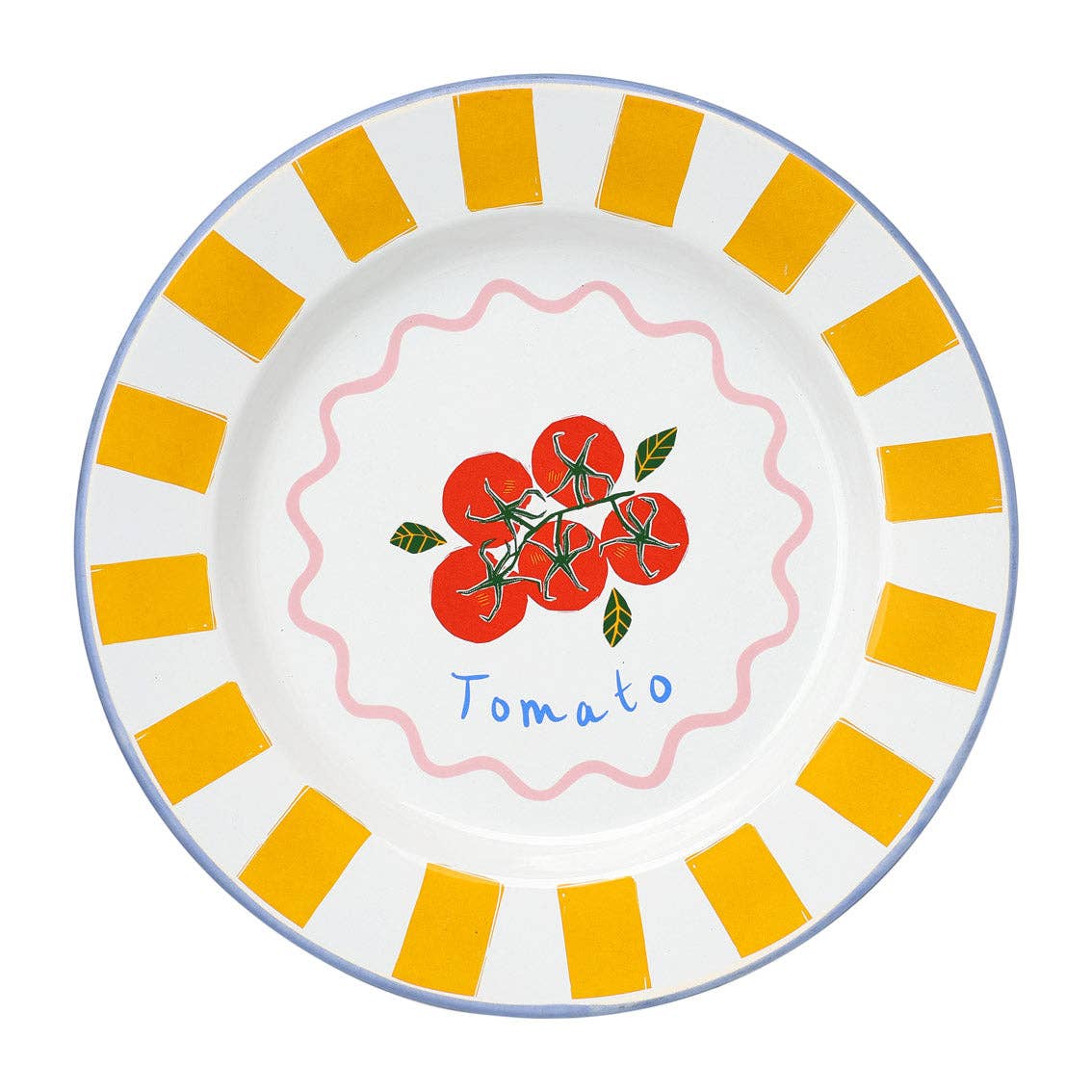 Tomato Enamel Plate - 25cm | Summer Tableware |