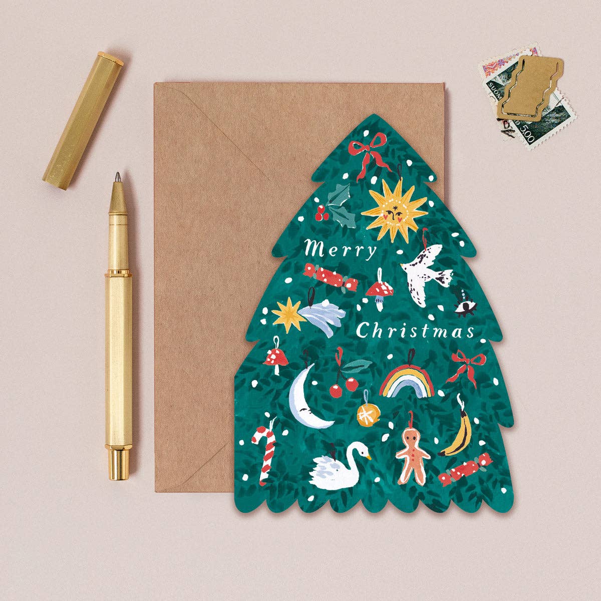 Tree Shape Christmas Card | Holiday Cards | Christmas 2026