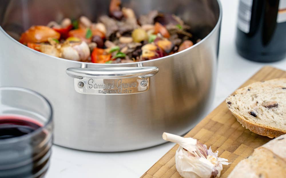 Classic 26cm Stainless Steel Triply Casserole Pan with Lid