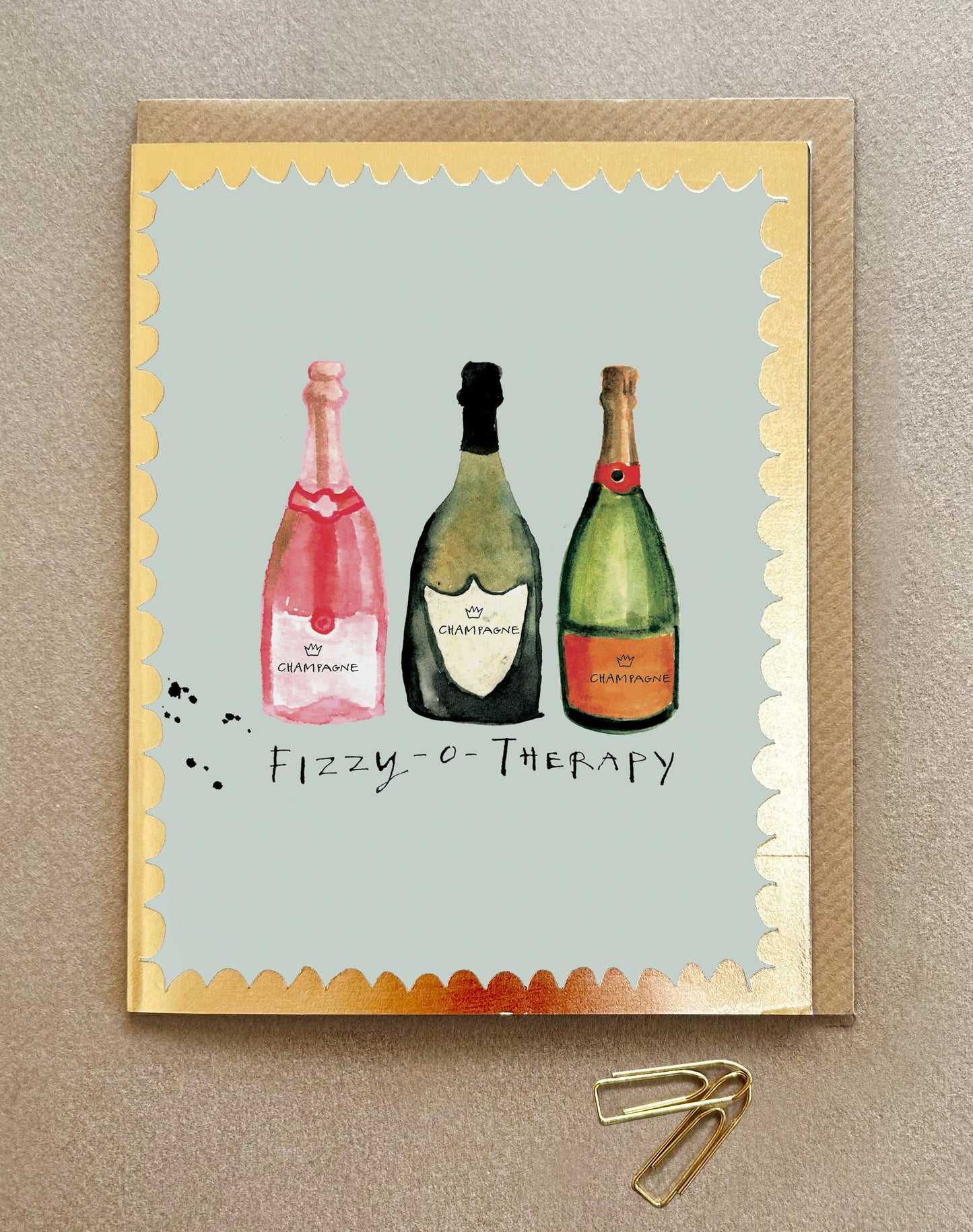 'Fizzy-o-Therapy' Greetings Card - FP3476