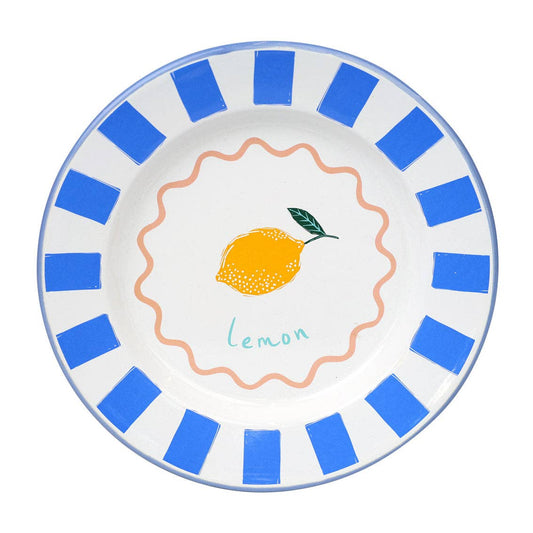 Lemon Enamel Plate - 25cm | Summer Tableware |