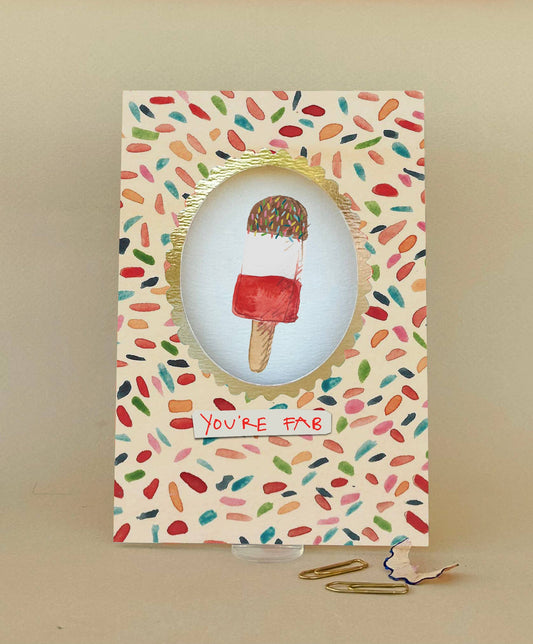 ' Fab ' Greetings Card FP3625