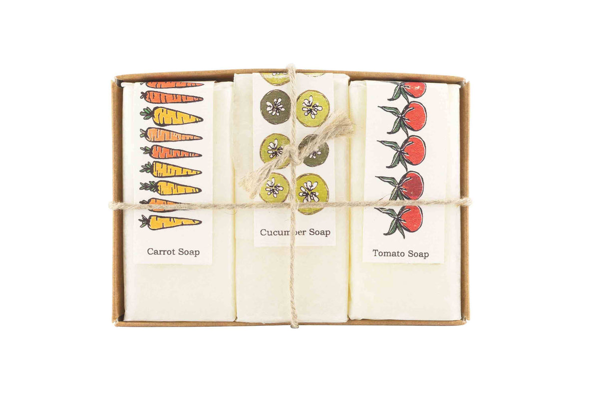 GARDEN HARVEST - 80G x 3 VEGETABLE SOAP GIFT SET
