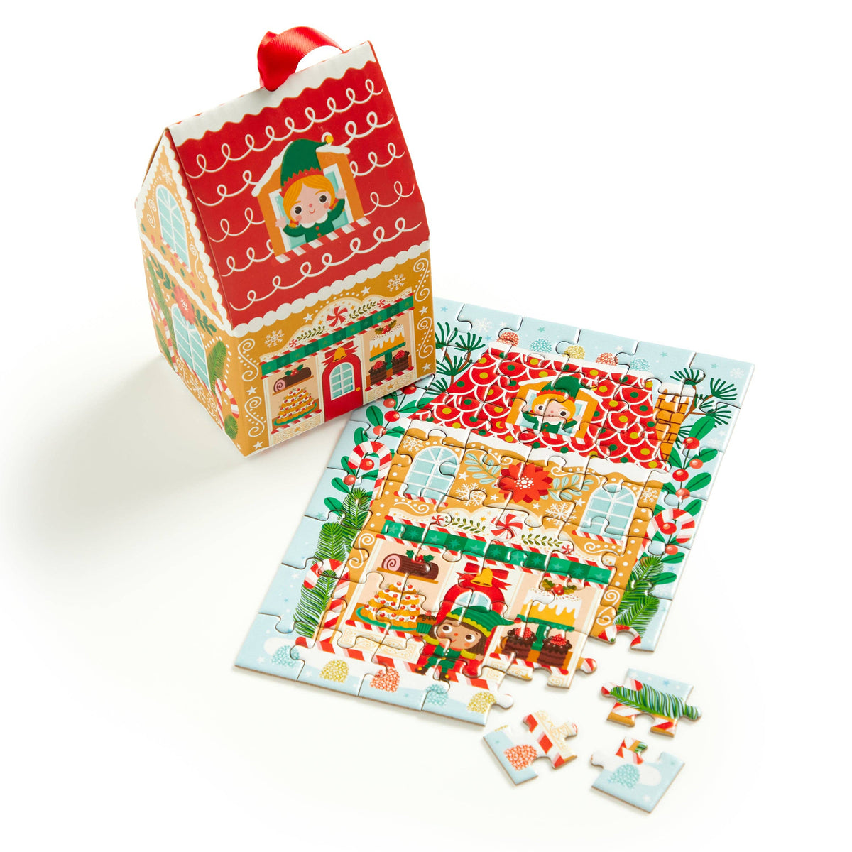 Santa's Bakery 48 Piece Mini Puzzle Ornament