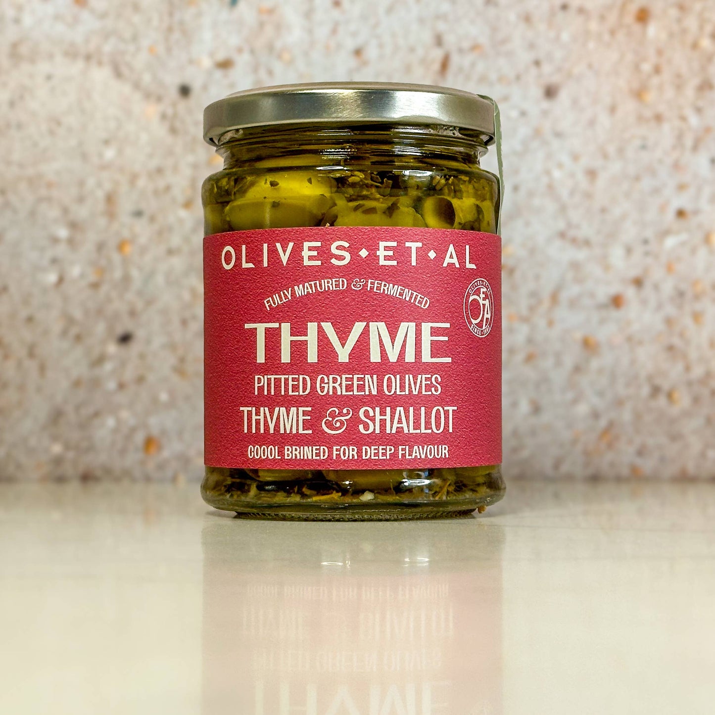 Thyme, Shallot & Lemon Pitted Green Olives