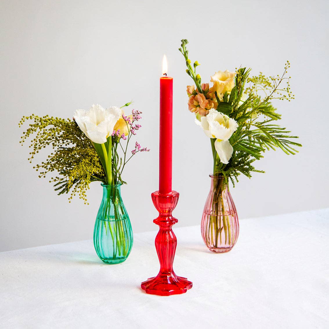 Glass Candle Holders | Starter Set | Warm Colours|Homeware |