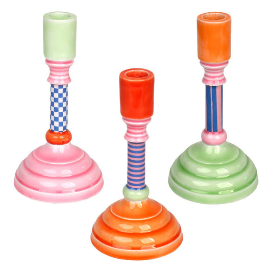 Enamel Candle Holder Set - 18cm | Home Decor |