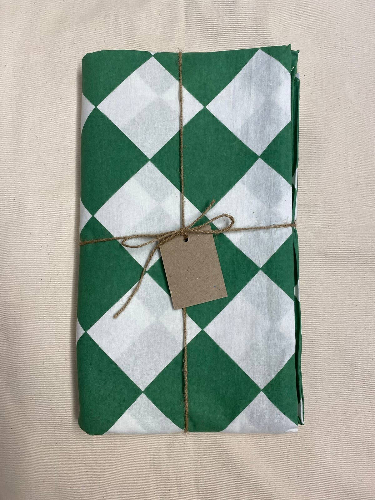 Green Harlequin Tablecloth